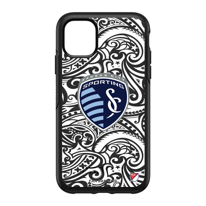 OtterBox Black Phone case with Sporting Kansas City Primary Logo With Black Tribal