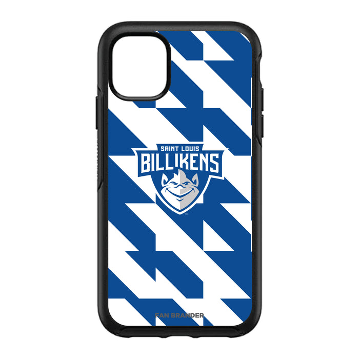 OtterBox Black Phone case with Saint Louis Billikens Primary Logo on Geometric Quad Background