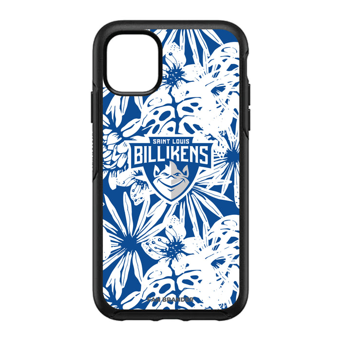 OtterBox Black Phone case with Saint Louis Billikens Primary Logo With Team Color Hawain Pattern