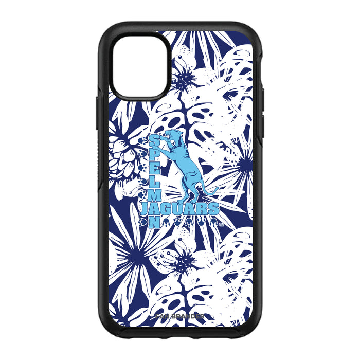 OtterBox Black Phone case with Spelman College Jaguars Primary Logo With Team Color Hawain Pattern