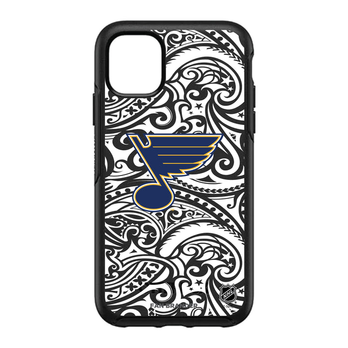 OtterBox Black Phone case with St. Louis Blues Primary Logo With Black Tribal