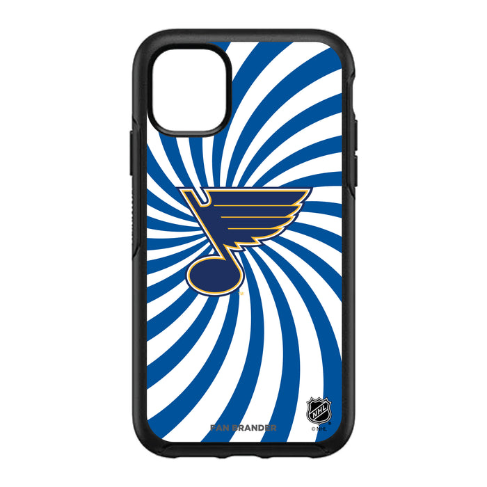 OtterBox Black Phone case with St. Louis Blues Primary Logo With Team Groovey Burst
