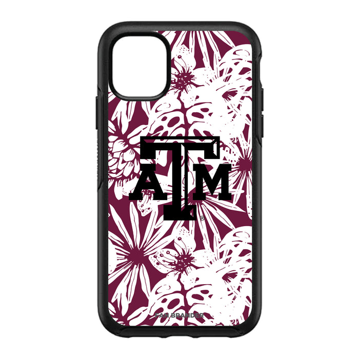 OtterBox Black Phone case with Texas A&M Aggies Primary Logo With Team Color Hawain Pattern