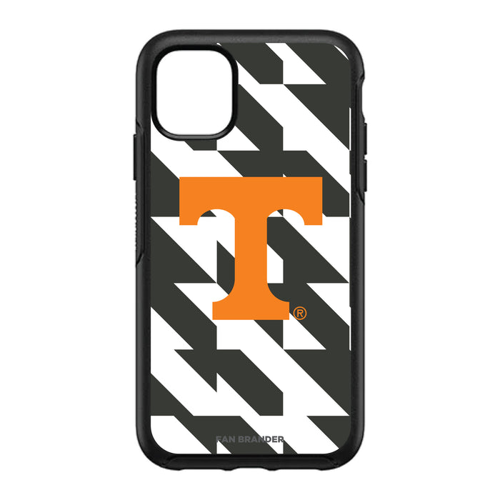 OtterBox Black Phone case with Tennessee Vols Primary Logo on Geometric Quad Background