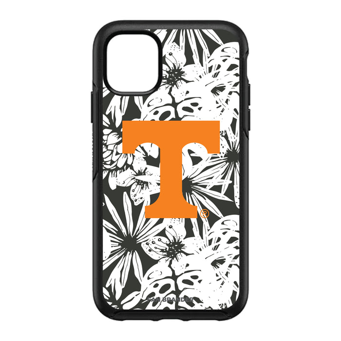 OtterBox Black Phone case with Tennessee Vols Primary Logo With Team Color Hawain Pattern