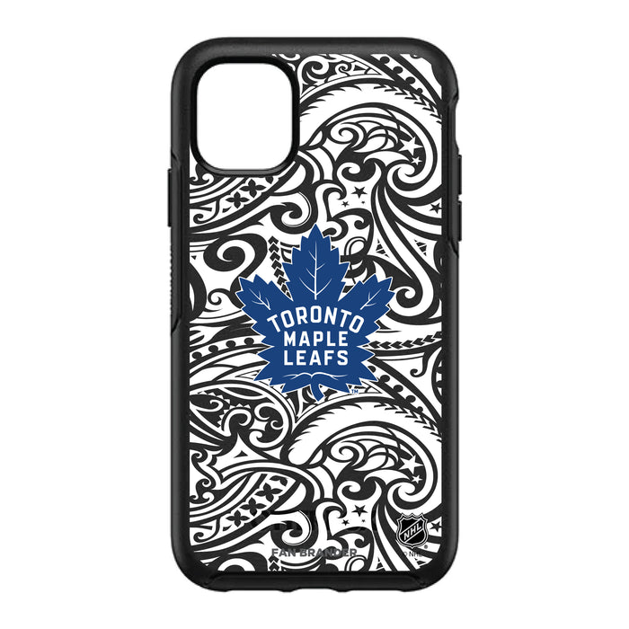 OtterBox Black Phone case with Toronto Maple Leafs Primary Logo With Black Tribal