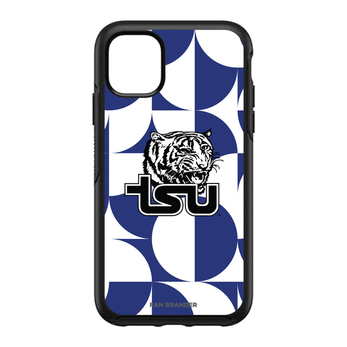 OtterBox Black Phone case with Tennessee State Tigers Primary Logo on Geometric Circle Background