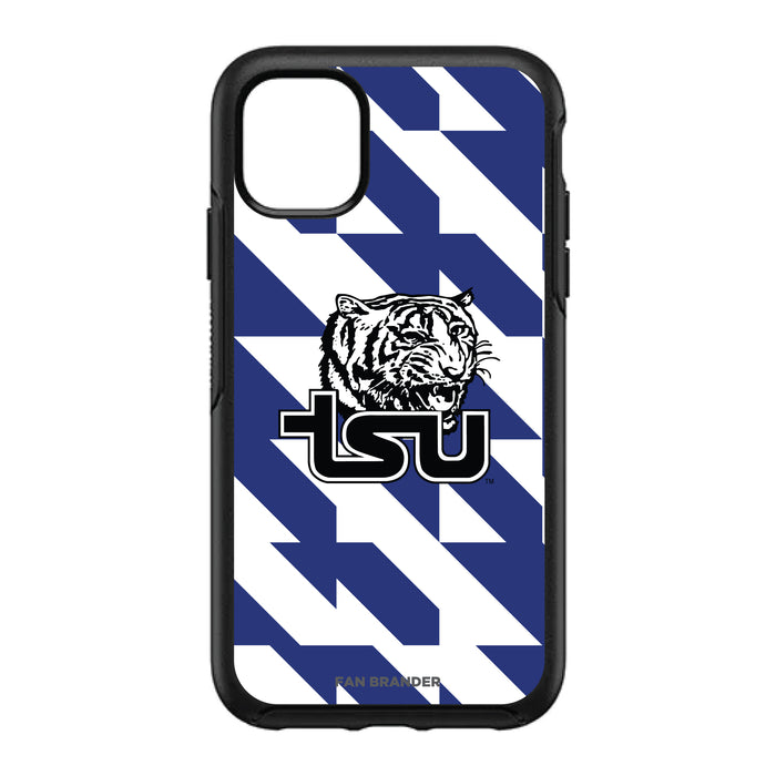 OtterBox Black Phone case with Tennessee State Tigers Primary Logo on Geometric Quad Background