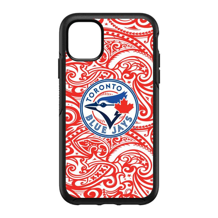OtterBox Black Phone case with Toronto Blue Jays Primary Logo With Team Color Tribal Background