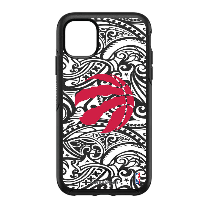 OtterBox Black Phone case with Toronto Raptors Primary Logo With Black Tribal