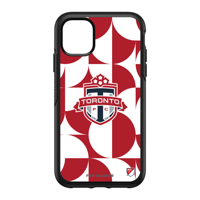 OtterBox Black Phone case with Toronto FC Primary Logo on Geometric Circle Background