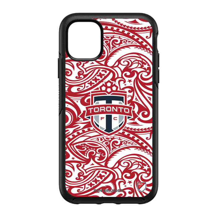 OtterBox Black Phone case with Toronto FC Primary Logo With Team Color Tribal Background