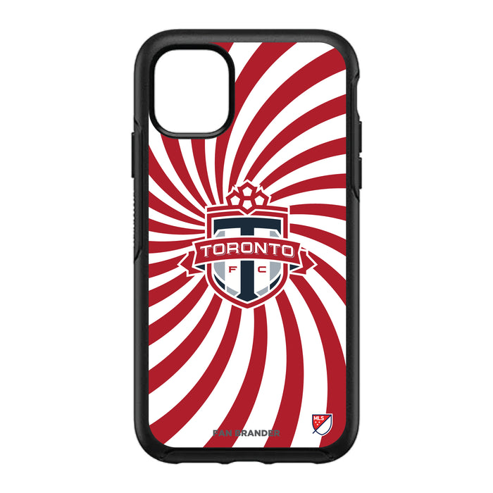 OtterBox Black Phone case with Toronto FC Primary Logo With Team Groovey Burst