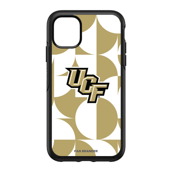 OtterBox Black Phone case with UCF Knights Primary Logo on Geometric Circle Background