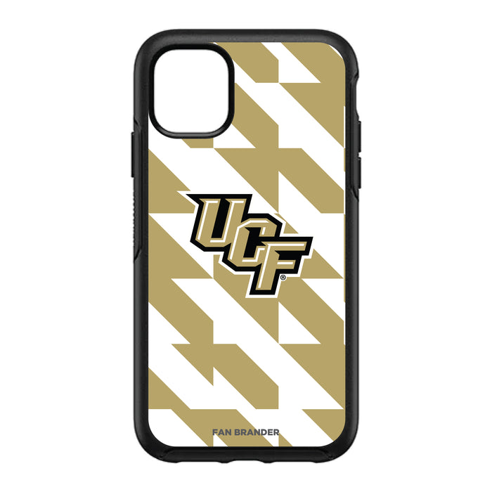 OtterBox Black Phone case with UCF Knights Primary Logo on Geometric Quad Background