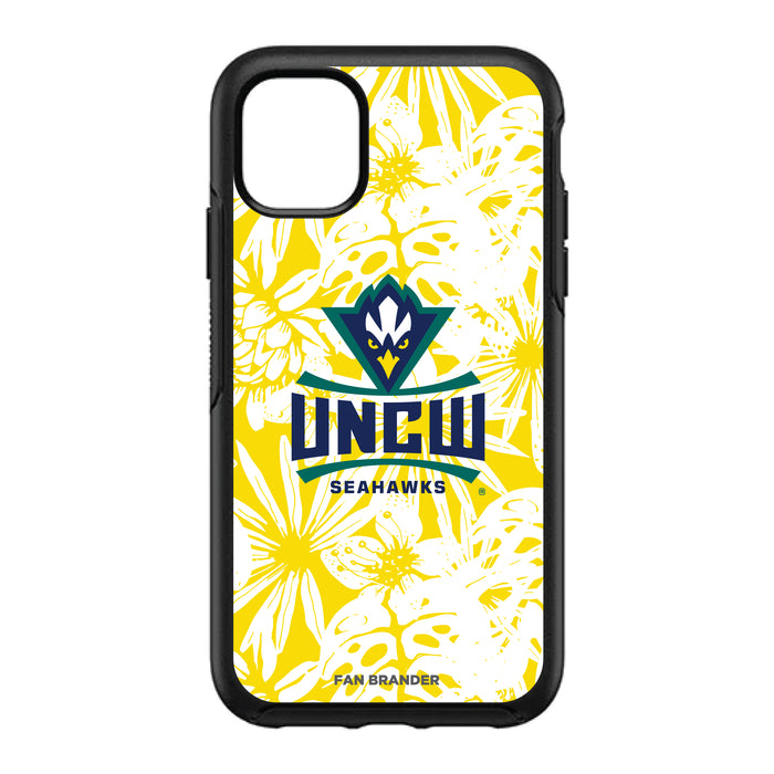 OtterBox Black Phone case with UNC Wilmington Seahawks Primary Logo With Team Color Hawain Pattern