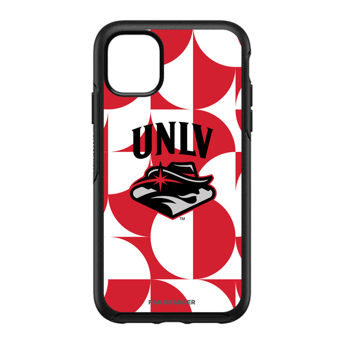 OtterBox Black Phone case with UNLV Rebels Primary Logo on Geometric Circle Background