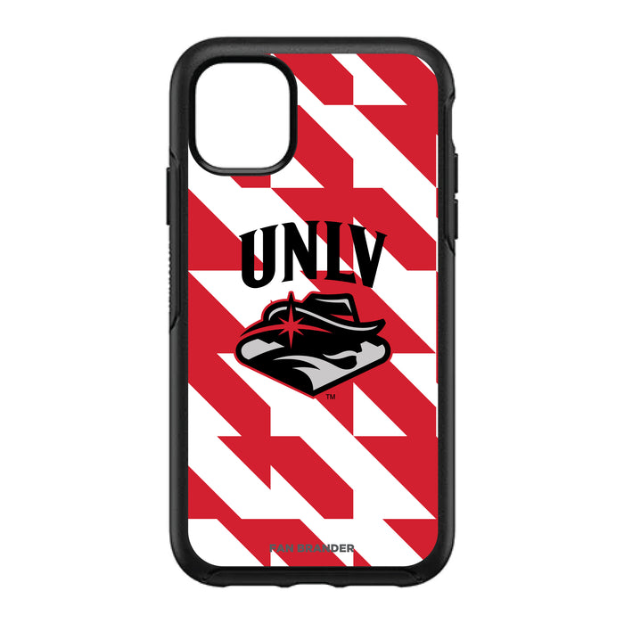 OtterBox Black Phone case with UNLV Rebels Primary Logo on Geometric Quad Background