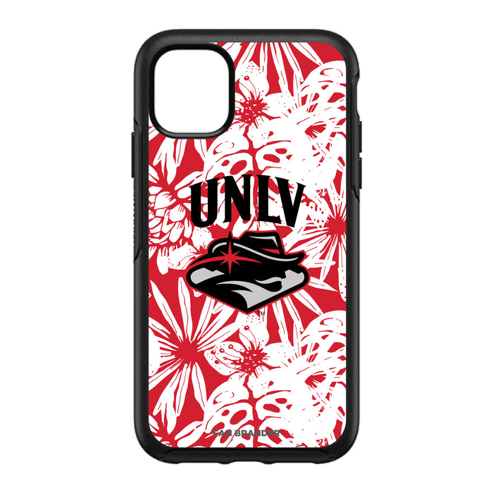 OtterBox Black Phone case with UNLV Rebels Primary Logo With Team Color Hawain Pattern