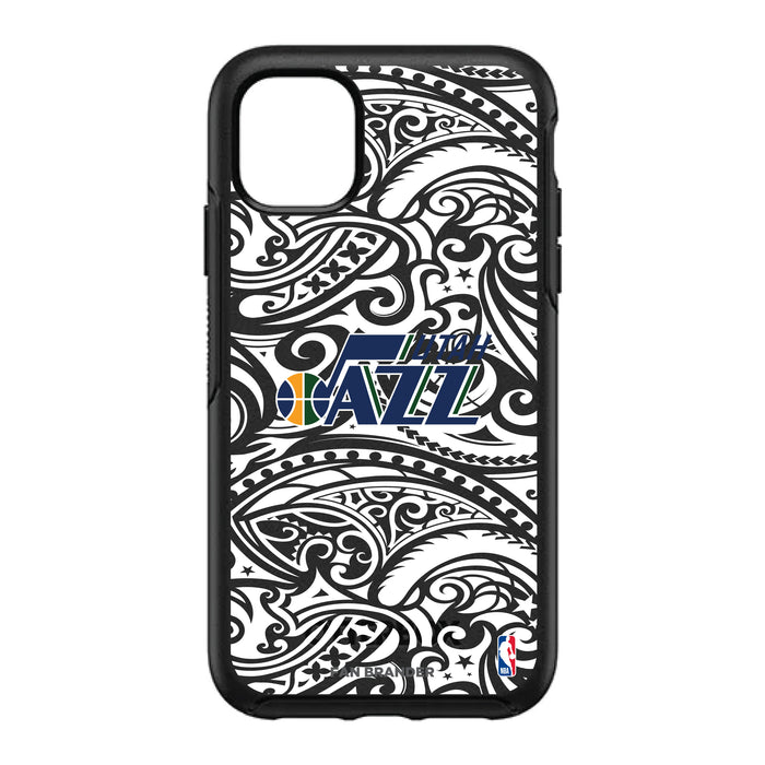 OtterBox Black Phone case with Utah Jazz Primary Logo With Black Tribal