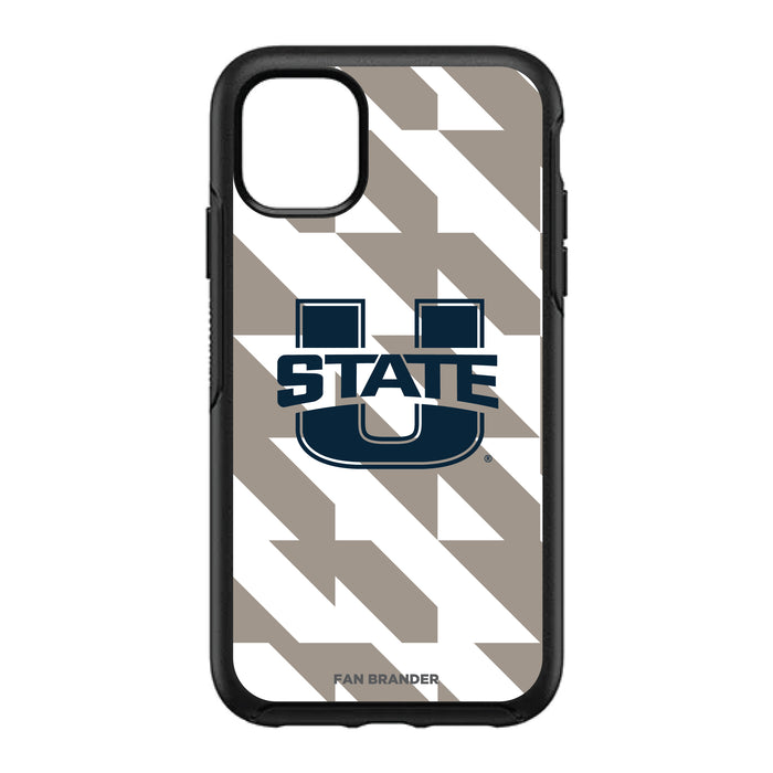 OtterBox Black Phone case with Utah State Aggies Primary Logo on Geometric Quad Background