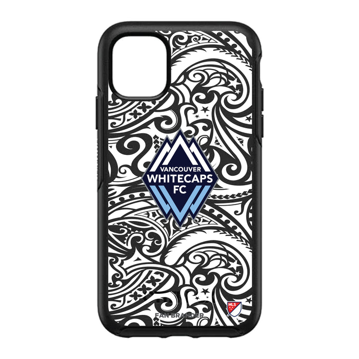 OtterBox Black Phone case with Vancouver Whitecaps FC Primary Logo With Black Tribal