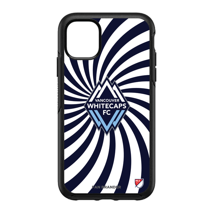 OtterBox Black Phone case with Vancouver Whitecaps FC Primary Logo With Team Groovey Burst