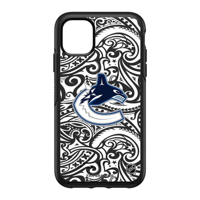 OtterBox Black Phone case with Vancouver Canucks Primary Logo With Black Tribal