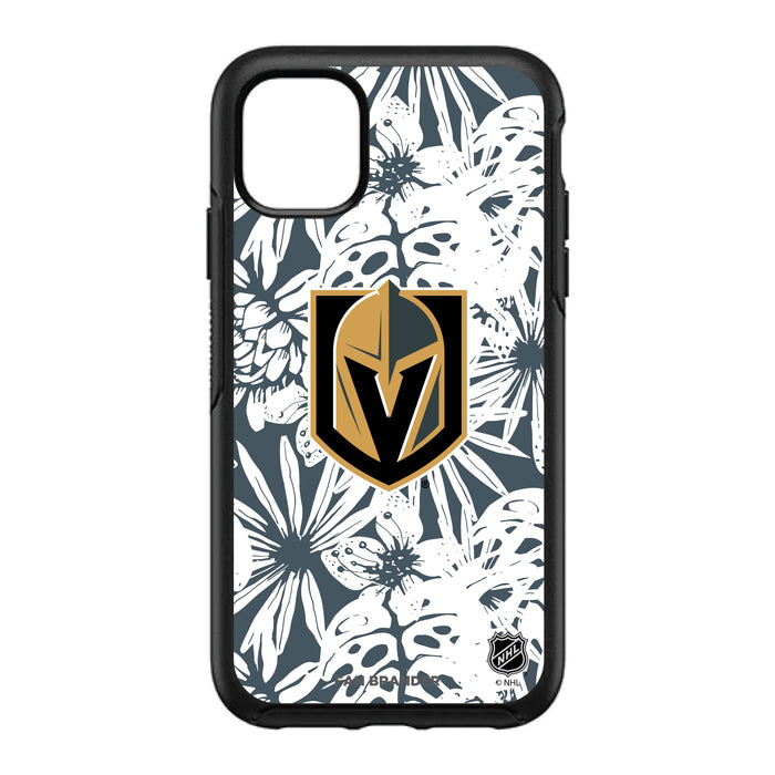 OtterBox Black Phone case with Vegas Golden Knights Primary Logo With Team Color Hawain Pattern