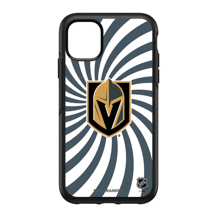 OtterBox Black Phone case with Vegas Golden Knights Primary Logo With Team Groovey Burst