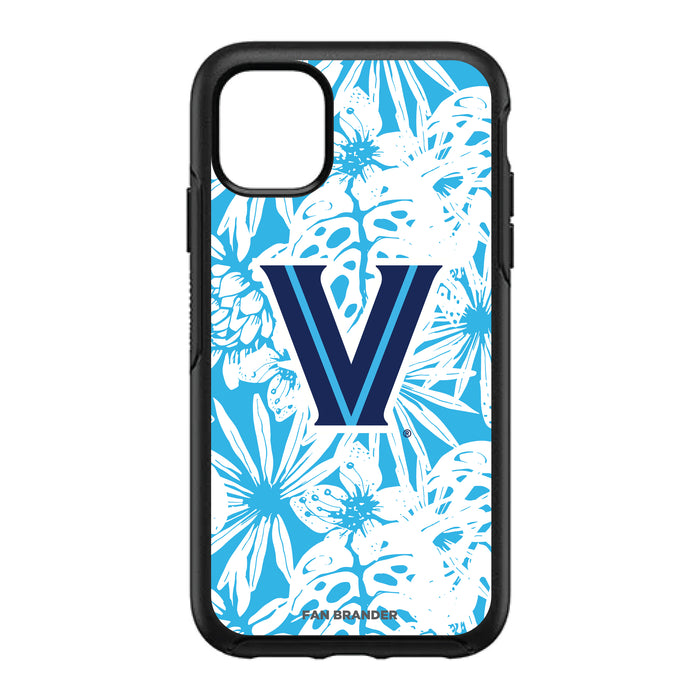 OtterBox Black Phone case with Villanova University Primary Logo With Team Color Hawain Pattern