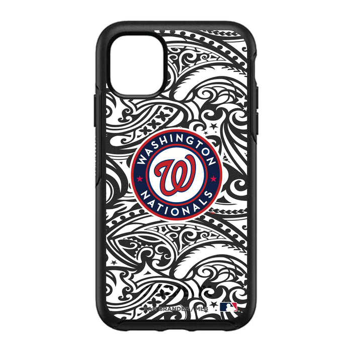 OtterBox Black Phone case with Washington Nationals Primary Logo With Black Tribal