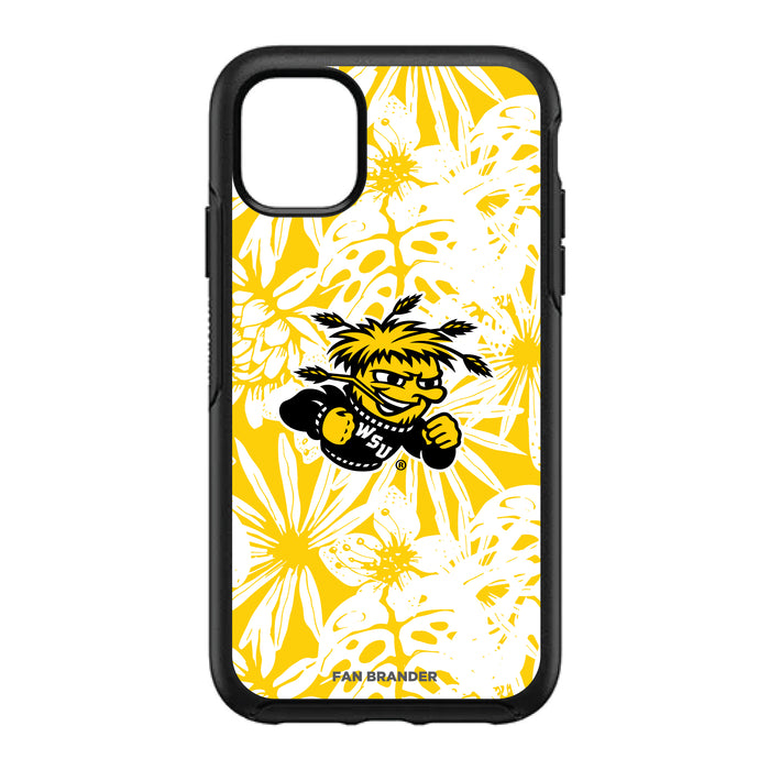 OtterBox Black Phone case with Wichita State Shockers Primary Logo With Team Color Hawain Pattern