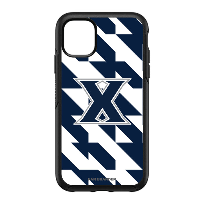 OtterBox Black Phone case with Xavier Musketeers Primary Logo on Geometric Quad Background