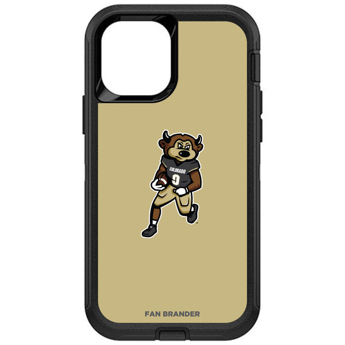 OtterBox Black Phone case with Colorado Buffaloes Ralphie Football With Team Background