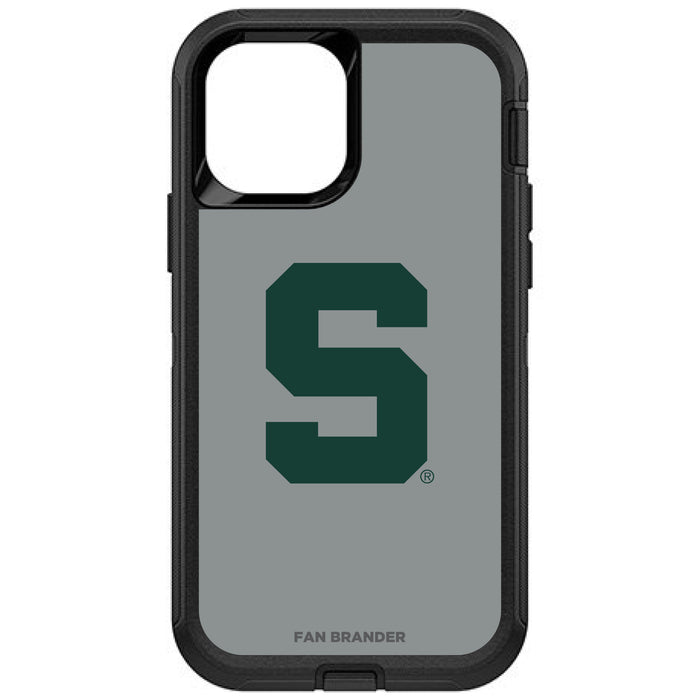 OtterBox Black Phone case with Michigan State Spartans Block S With Team Background