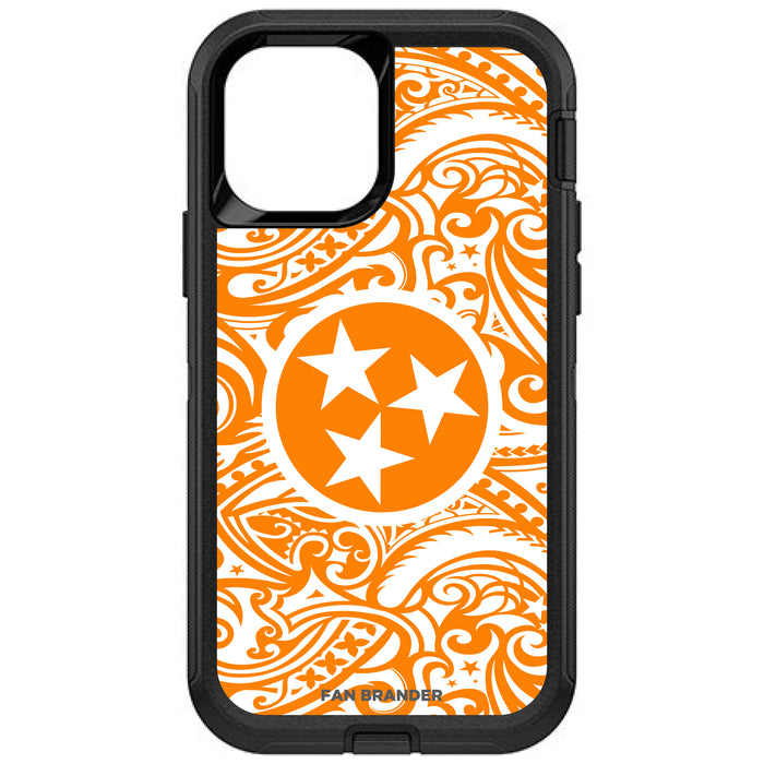 OtterBox Black Phone case with Tennessee Vols Tennessee Triple Star with Team Color Tribal