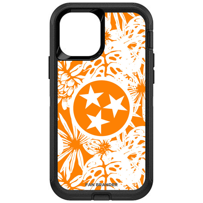 OtterBox Black Phone case with Tennessee Vols Tennessee Triple Star with Team Color Hawain Pattern