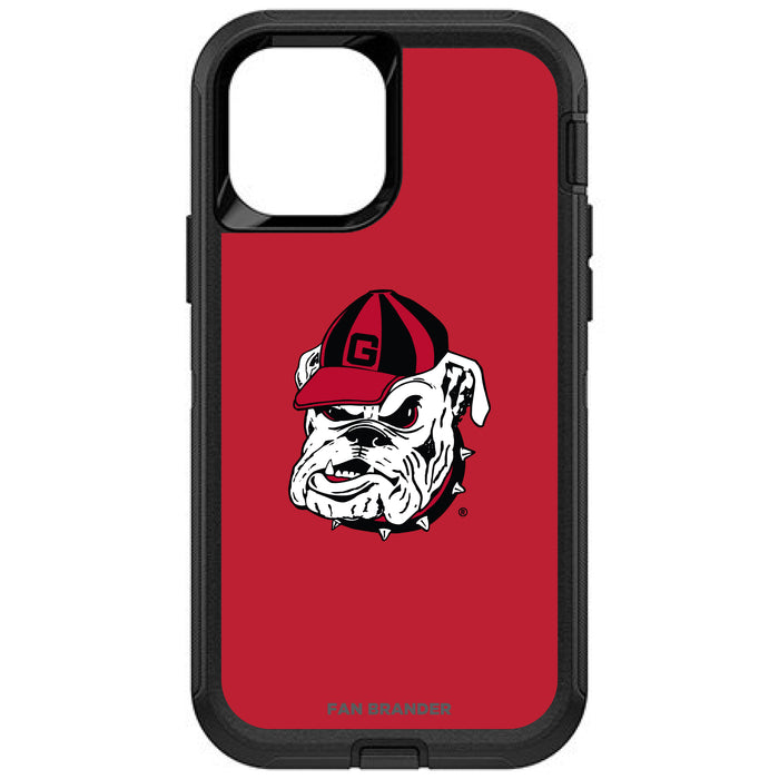 OtterBox Black Phone case with Georgia Bulldogs Georgia Bulldog With Team Background