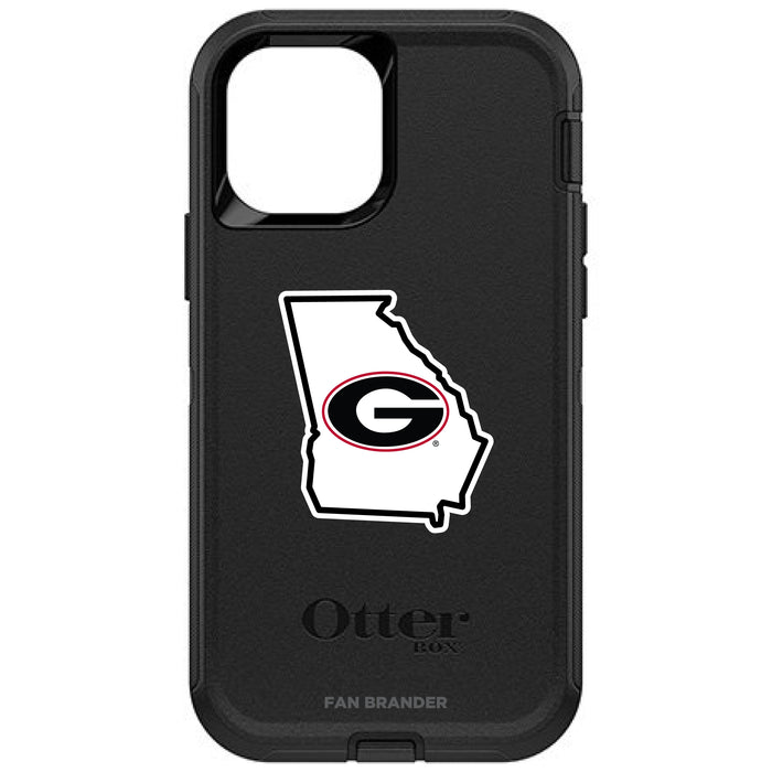 OtterBox Black Phone case with Georgia Bulldogs State Design