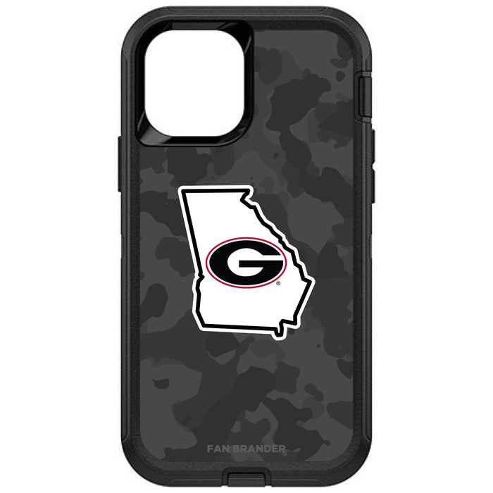 OtterBox Black Phone case with Georgia Bulldogs State Design Urban Camo