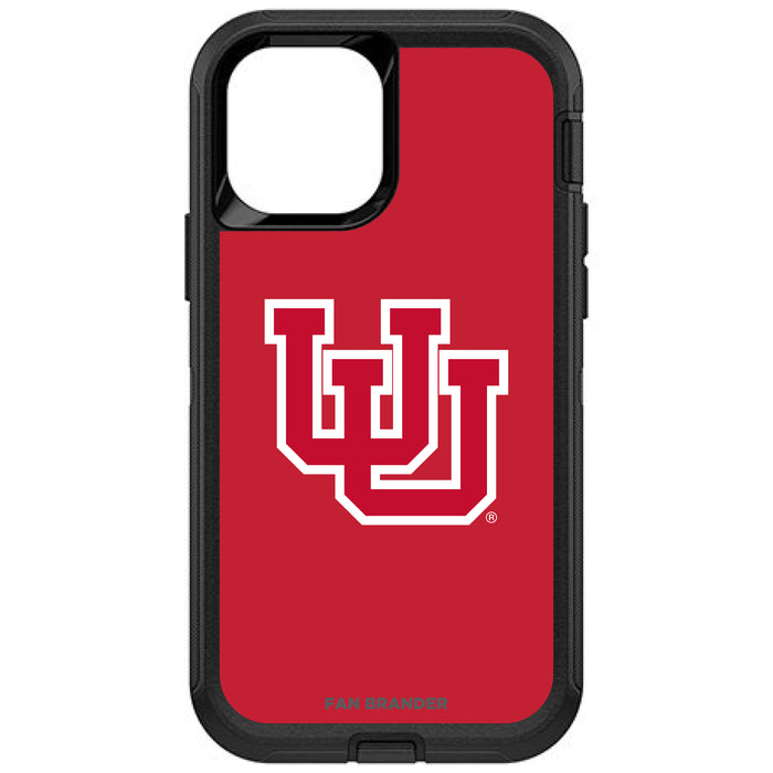 OtterBox Black Phone case with Utah Utes UU With Team Background