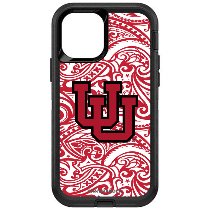 OtterBox Black Phone case with Utah Utes UU With Urban Camo Background