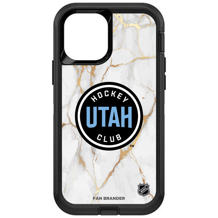 OtterBox Black Phone case with Utah Hockey Club White Marble