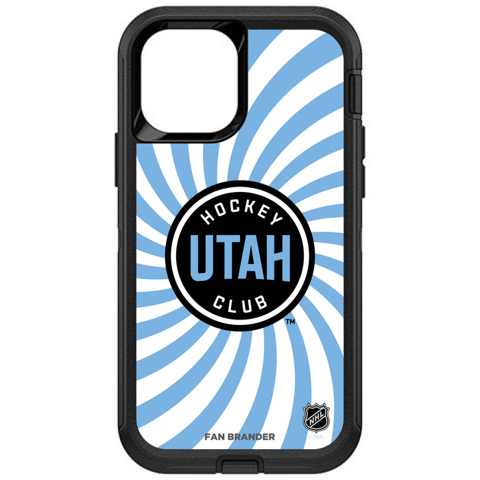 OtterBox Black Phone case with Utah Hockey Club Groovey Burst