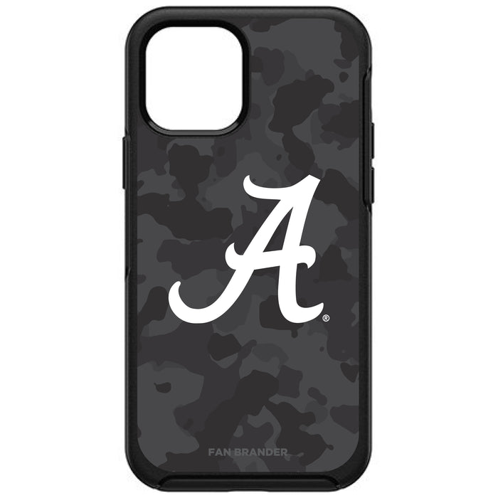 OtterBox Black Phone case with Alabama Crimson Tide Alabama A With Urban Camo Background