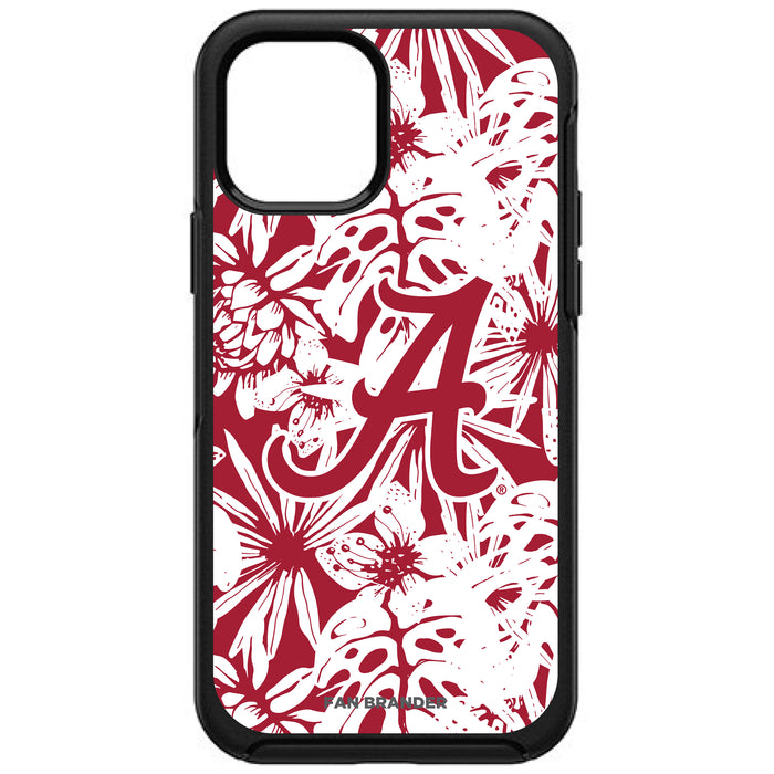 OtterBox Black Phone case with Alabama Crimson Tide Alabama A with Team Color Hawain Pattern