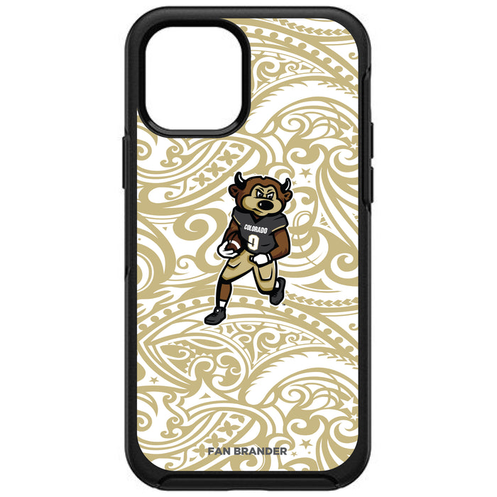 OtterBox Black Phone case with Colorado Buffaloes Ralphie Football With Urban Camo Background