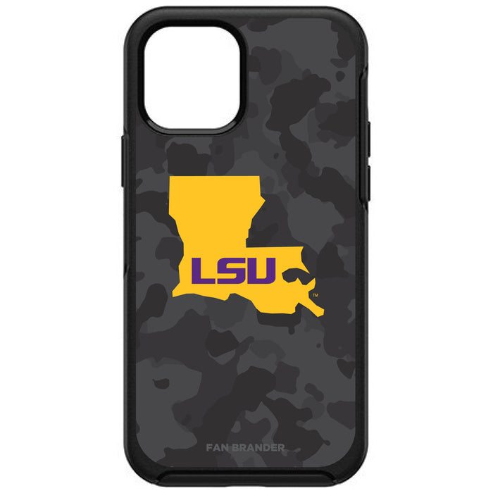 OtterBox Black Phone case with LSU Tigers State Design Urban Camo