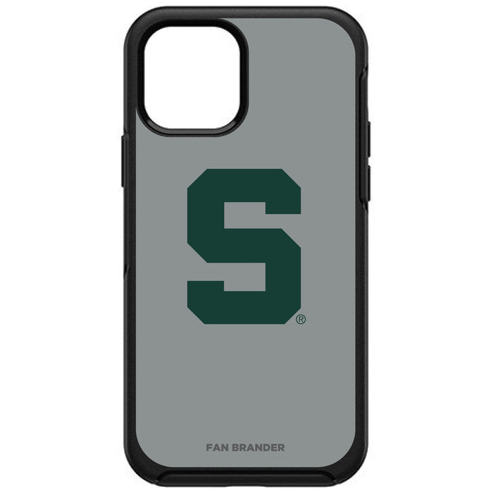 OtterBox Black Phone case with Michigan State Spartans Block S With Team Background